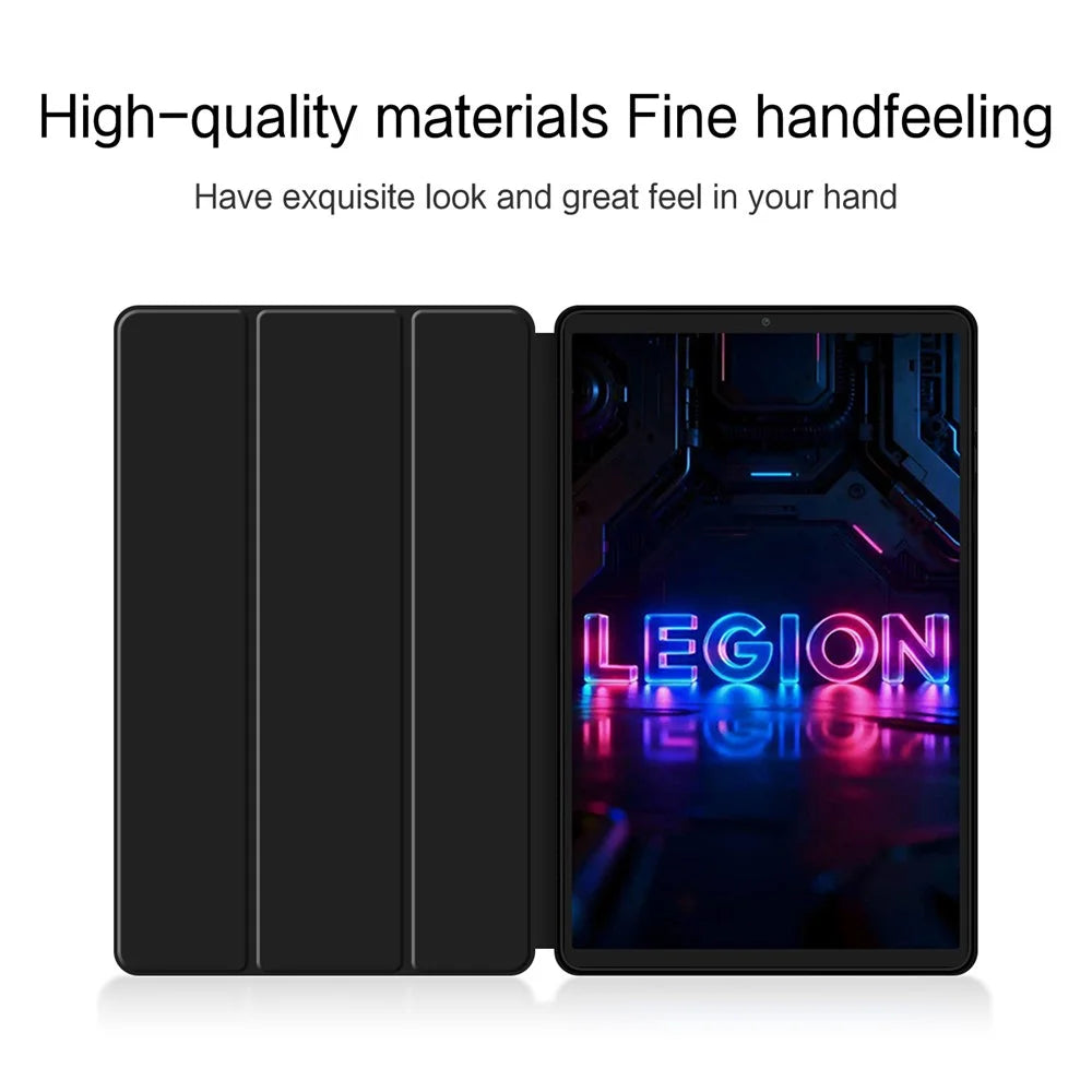 For Lenovo Legion Y700 (Gen 5) Case PU Leather TPU Back Trifold Stand Tablet Cover - Black - 5