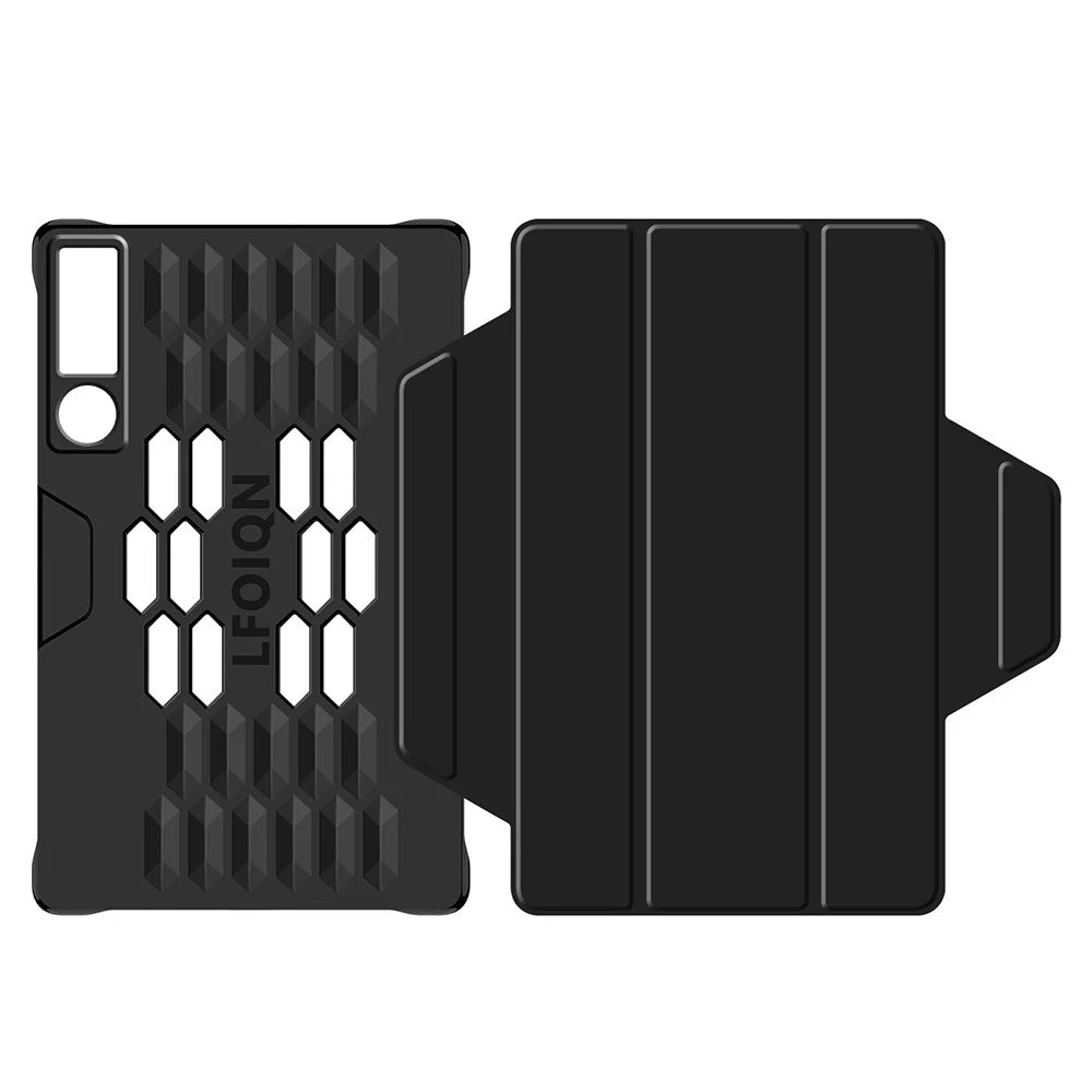 For Lenovo Legion Y700 (Gen 5) Case Stand PC PU Leather Magnetic Detachable Tablet Cover - Black - 4