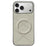For iPhone 17 Pro Max Magnetic Case X-Patterned TPU PU Leather PC Anti-Drop Phone Cover - Grey - 1