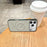 For iPhone 17 Pro Magnetic Case X-Patterned TPU PU Leather PC Anti-Drop Phone Cover - Grey - 3