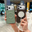 For iPhone 17 Pro Magnetic Case X-Patterned TPU PU Leather PC Anti-Drop Phone Cover - Grey - 5