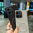 For OnePlus Turbo 6V 5G Magnetic Case X-Patterned TPU PU Leather PC Anti-Drop Phone Cover - Grey - 6