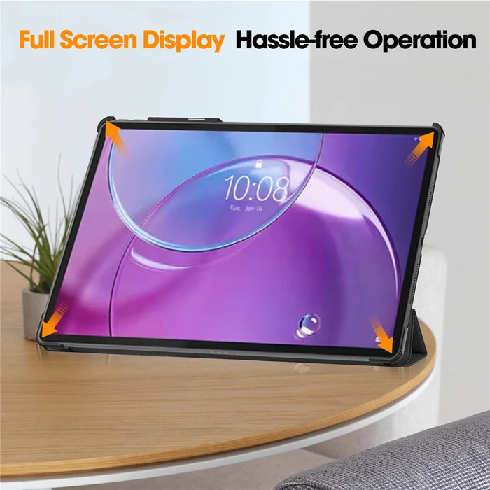 For Lenovo idea Tab Pro Gen 2 Case Anti-Drop Leather Stand Tablet Cover - Black - 6