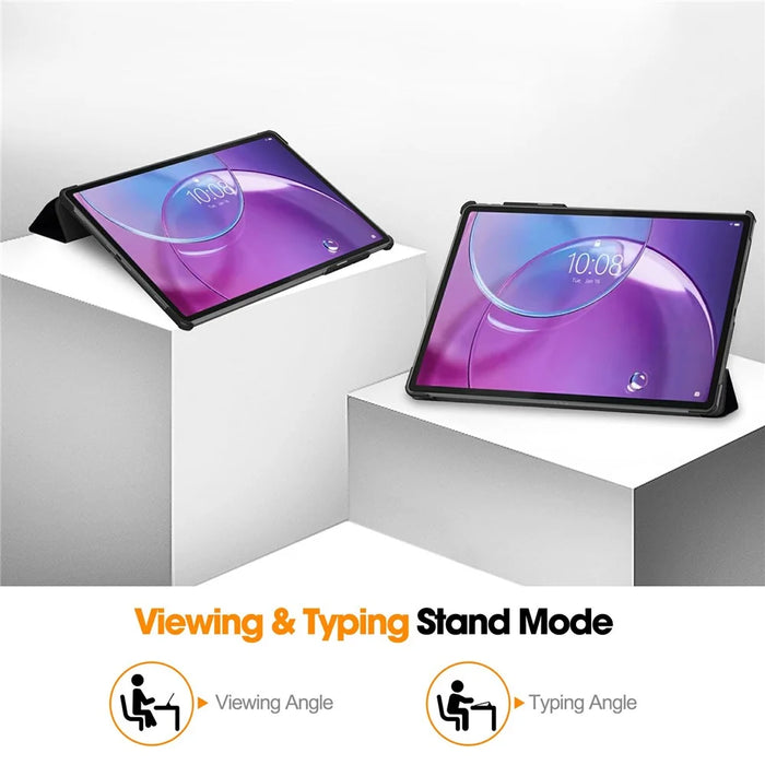 For Lenovo Idea Tab Pro Gen 2 Case Tri-fold Stand Pattern Print Leather Tablet Cover - Don't Touch Me - 3