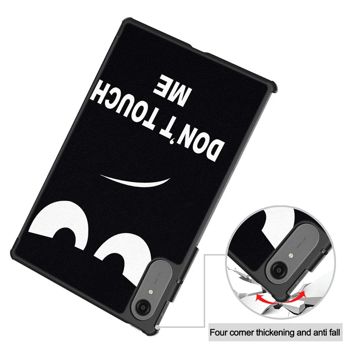 For Lenovo Idea Tab Pro Gen 2 Case Tri-fold Stand Pattern Print Leather Tablet Cover - Don't Touch Me - 6