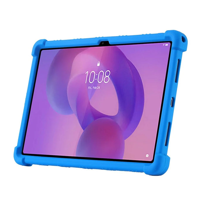 Tablet Case For Lenovo Tab K11 Gen 2  /  Idea Tab / Motorola Moto Pad 60 Neo Adjustable Kickstand Silicone Tablet Protective Cover - Dark Blue - 3