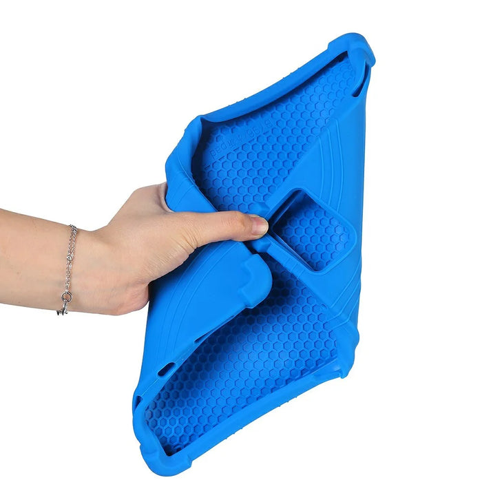 Tablet Case For Lenovo Tab K11 Gen 2  /  Idea Tab / Motorola Moto Pad 60 Neo Adjustable Kickstand Silicone Tablet Protective Cover - Dark Blue - 4