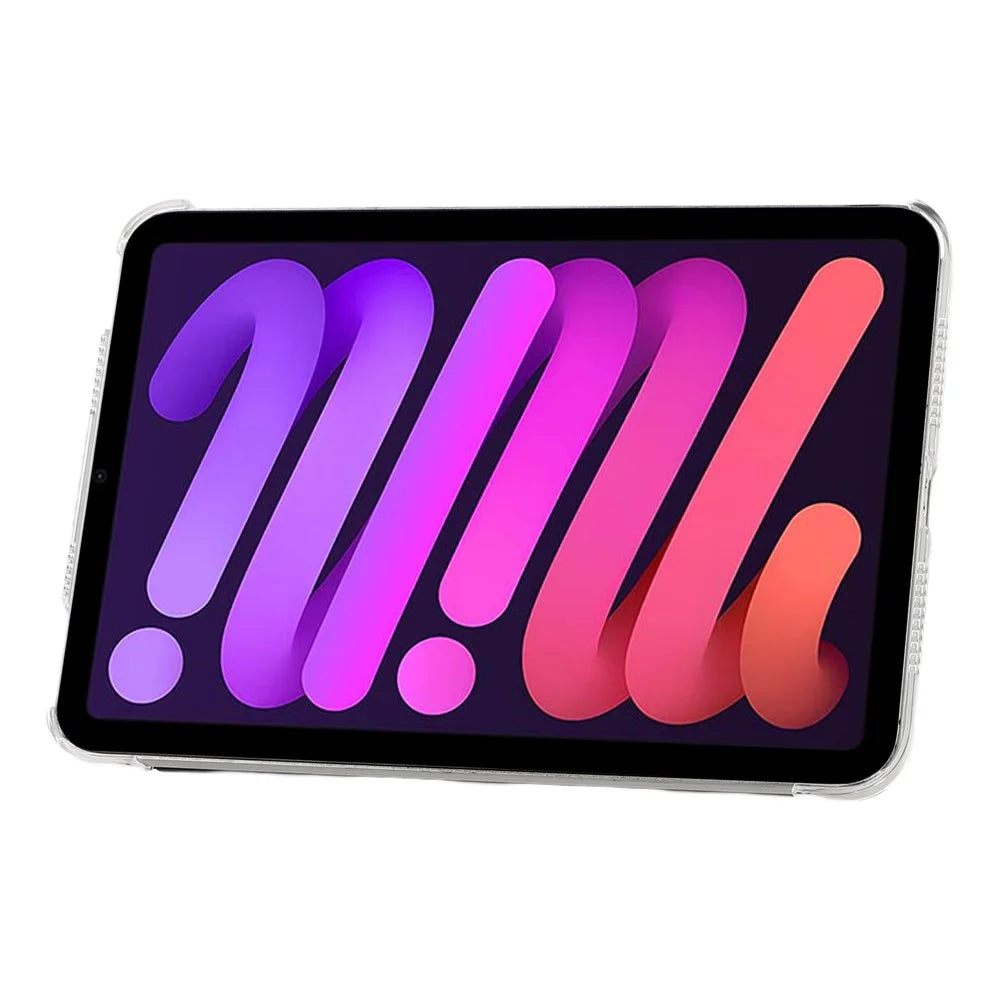 Case for iPad mini (2024)  /  (2021) Clear Hard Shell with Pencil Holder Smart Sleep Wake Stand Protective Cover - Black - 4