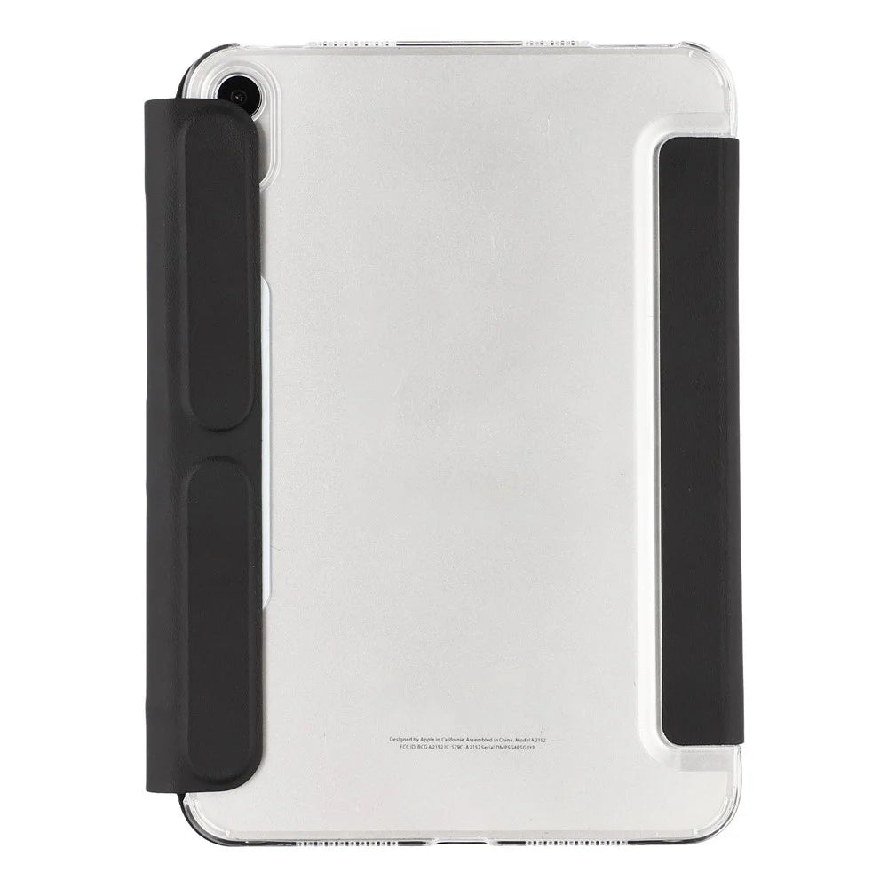 Case for iPad mini (2024)  /  (2021) Clear Hard Shell with Pencil Holder Smart Sleep Wake Stand Protective Cover - Black - 7