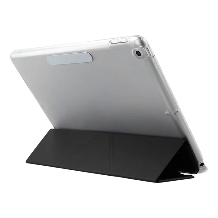Case for iPad 10.2 (2021)  /  (2020)  /  (2019) Clear Hard Shell with Pencil Holder Smart Sleep Wake Stand Protective Cover - Black - 4