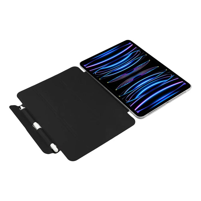 Case for iPad Pro 11 (2022)  /  (2021)  /  (2018)  /  (2010) Clear Hard Shell with Pencil Holder Smart Sleep Wake Stand Protective Cover - Black - 2