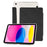 Case for iPad (2025)  /  10.9 (2022) Clear Hard Shell with Pencil Holder Smart Sleep Wake Stand Protective Cover - Black - 1