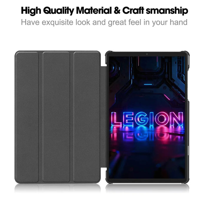 For Lenovo Tab Gen 5 / Legion Y700 (Gen 5) Case Anti-Drop Leather Stand Tablet Cover  - Black - 2
