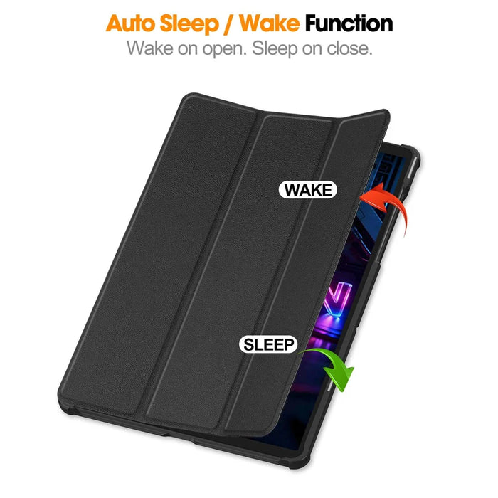 For Lenovo Tab Gen 5 / Legion Y700 (Gen 5) Case Anti-Drop Leather Stand Tablet Cover  - Black - 4