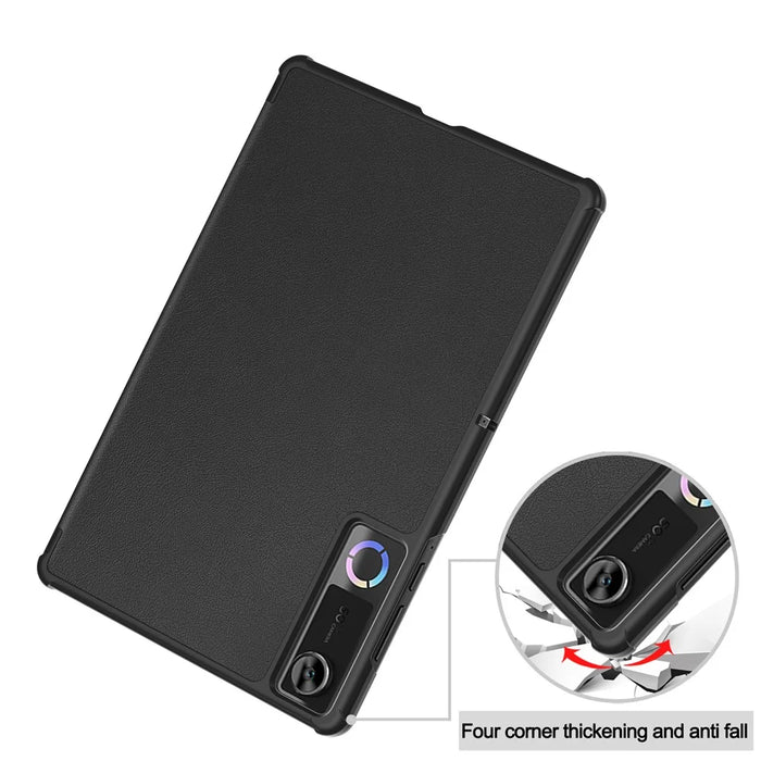 For Lenovo Tab Gen 5 / Legion Y700 (Gen 5) Case Anti-Drop Leather Stand Tablet Cover  - Black - 7
