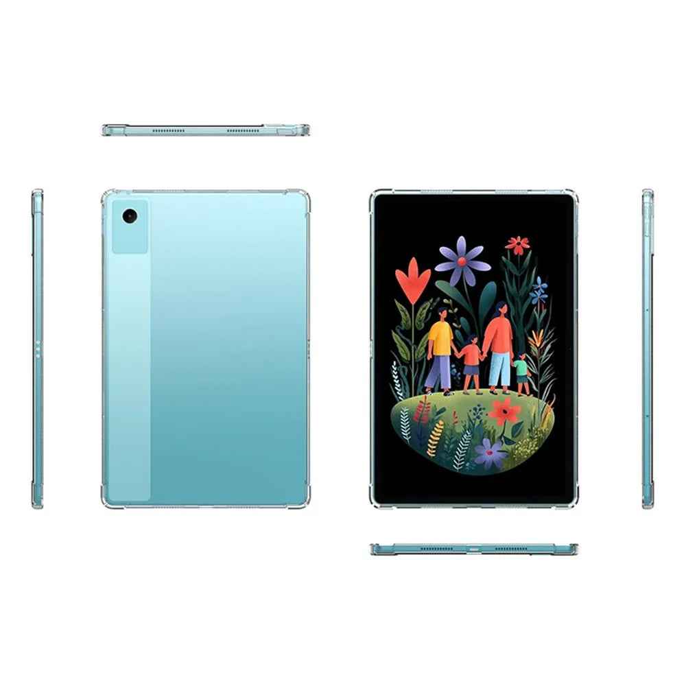 For Lenovo Idea Tab Plus Case Four Corner Shockproof Clear Tablet TPU Cover - Transparent - 6