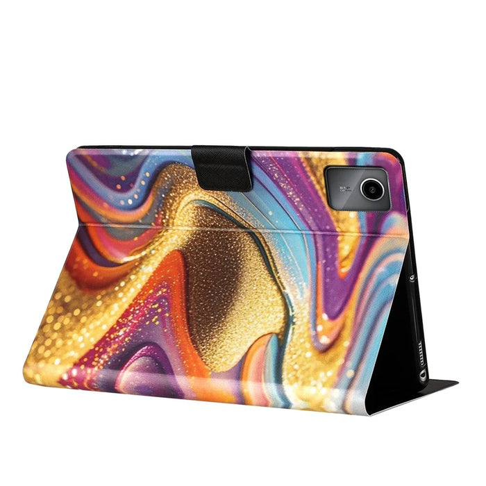 Tablet Case for Lenovo Tab M11  /  Xiaoxin Pad 11 2024 Litchi Texture TPU + PU Leather Protective Cover - Golden Sand - 4
