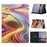Tablet Case for Samsung Galaxy Tab A8 10.5 (2022)  /  (2021) Litchi Texture TPU + PU Leather Protective Cover - Golden Sand - 1