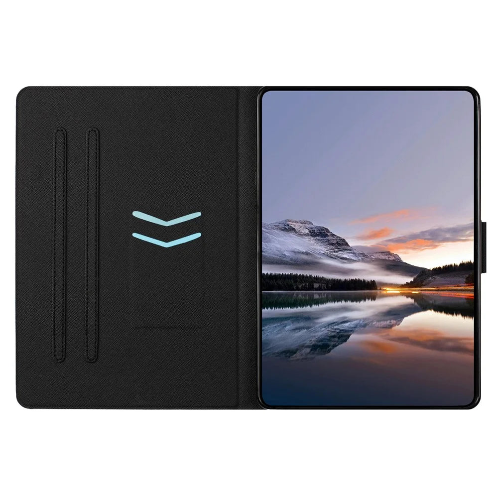 Tablet Case for Samsung Galaxy Tab S10 FE  /  S10 Lite  /  S9  /  S9 FE Litchi Texture TPU + PU Leather Protective Cover - Golden Sand - 3