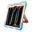 Case For iPad Pro 11 (2025)  /  (2024) Kickstand Silicone + PC Shockproof Protective Tablet Cover - Rainbow+Pink - 3