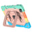 Case For iPad Pro 11 (2025)  /  (2024) Kickstand Silicone + PC Shockproof Protective Tablet Cover - Rainbow+Pink - 5