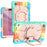 For Lenovo Tab K9 Case with Hand Grip Kickstand PC + Silicone Tablet Cover - Rainbow+Pink - 1