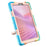 For Lenovo Tab K9 Case with Hand Grip Kickstand PC + Silicone Tablet Cover - Rainbow+Pink - 3