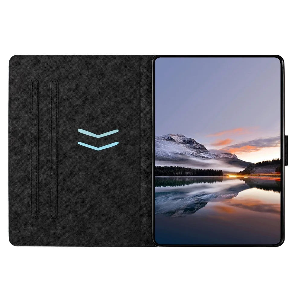 For Samsung Galaxy Tab A 10.1 (2019) Tablet Case Litchi Texture TPU + PU Leather Protective Cover - Colorful Wolf - 2