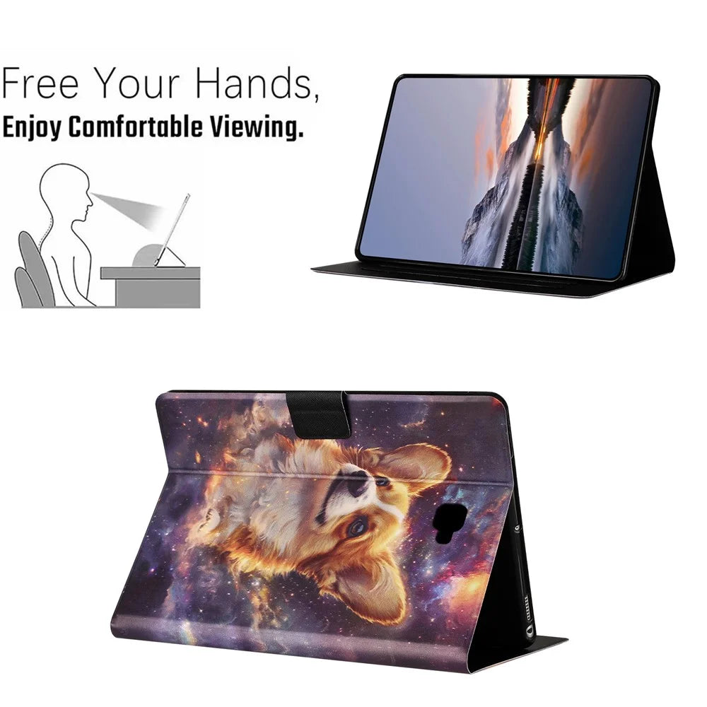 For Samsung Galaxy Tab A 10.1 (2016) Tablet Case Litchi Texture TPU + PU Leather Protective Cover - Corgi - 5