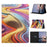 For Samsung Galaxy Tab A 10.5 (2018) Tablet Case Litchi Texture TPU + PU Leather Protective Cover - Golden Sand - 1