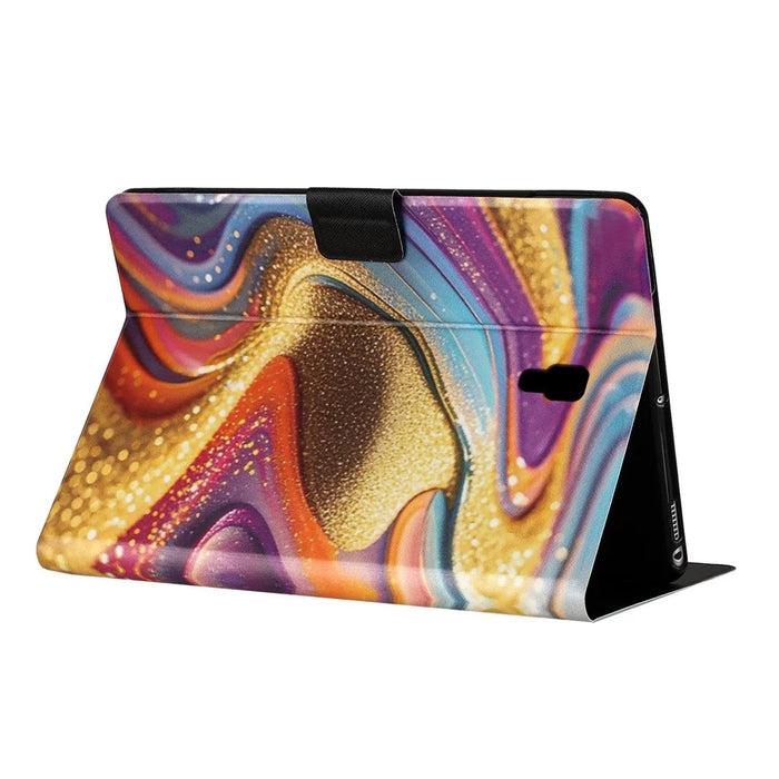For Samsung Galaxy Tab A 10.5 (2018) Tablet Case Litchi Texture TPU + PU Leather Protective Cover - Golden Sand - 4