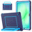 For Samsung Galaxy Tab A11+ Tablet Case Wavy Texture Silicone PC Cover with Kickstand  /  Shoulder Strap - Navy Blue - 1