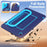 For Samsung Galaxy Tab A11+ Tablet Case Wavy Texture Silicone PC Cover with Kickstand  /  Shoulder Strap - Navy Blue - 4