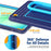 For Samsung Galaxy Tab A11+ Tablet Case Wavy Texture Silicone PC Cover with Kickstand  /  Shoulder Strap - Navy Blue - 5