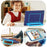 For Samsung Galaxy Tab A11+ Tablet Case Wavy Texture Silicone PC Cover with Kickstand  /  Shoulder Strap - Navy Blue - 6