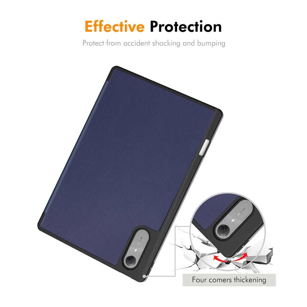 ENKAY HAT PRINCE For Lenovo Idea Tab Pro Gen 2 Tri-Fold Stand Tablet Case PU Leather+TPU Smart Cover with Pencil Holder - Black - 5