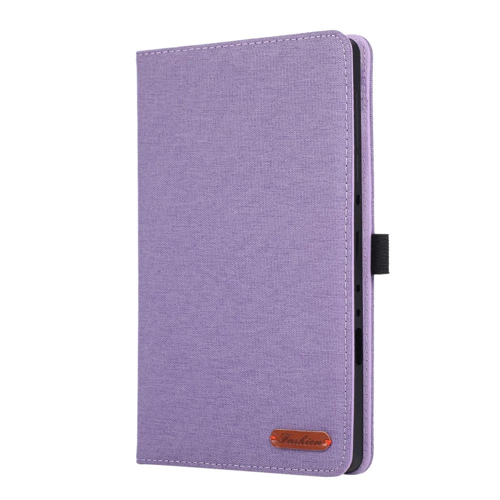 For Lenovo Tab Gen 5 / Legion Y700 (Gen 5) Case with Stand Card Holder Cloth Texture Leather Tablet Cover - Purple - 6