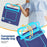 Tablet Case for iPad Air 11 (2026) / (2025) / (2024) / Air (2022) / (2020) / iPad Pro 11 (2022) / (2021) / (2020) / (2018) Wavy Texture Silicone PC Cover with Kickstand / Shoulder Strap - Navy Blue - 7