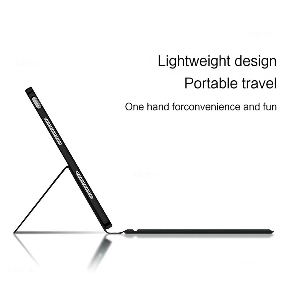 For Lenovo Xiaoxin Pad Pro 13 Leather Case + Touchpad Bluetooth-Compatible Keyboard (without Backlit) - Black - 5