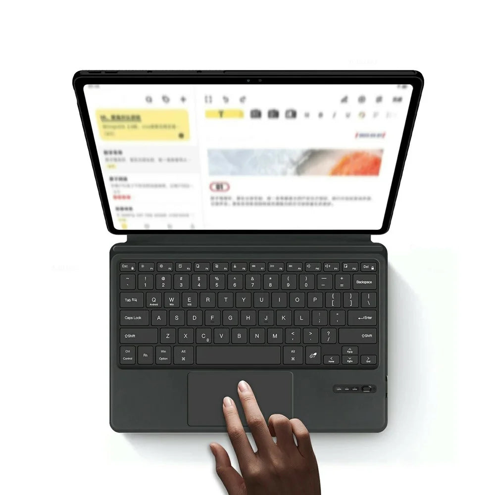 For Lenovo Xiaoxin Pad Pro 13 Leather Case + Touchpad Bluetooth-Compatible Keyboard (without Backlit) - Black - 7