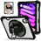 Tablet Case for iPad mini (2024)  /  (2021) Kickstand Clear PC TPU Shockproof Full Body Protective Cover with 360° Rotating Hand Strap  - Black - 1