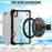 Tablet Case for iPad mini (2024)  /  (2021) Kickstand Clear PC TPU Shockproof Full Body Protective Cover with 360° Rotating Hand Strap  - Black - 4