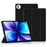 For vivo Pad6 Pro Case PU Leather TPU Back Trifold Stand Tablet Cover - Black - 1