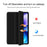 For vivo Pad6 Pro Case PU Leather TPU Back Trifold Stand Tablet Cover - Black - 4