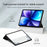 For vivo Pad6 Pro Case PU Leather TPU Back Trifold Stand Tablet Cover - Black - 7