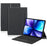 For vivo Pad6 Pro Leather Case + Touchpad Bluetooth-Compatible Keyboard (without Backlit) - Black - 1