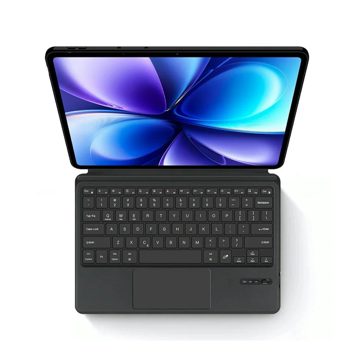 For vivo Pad6 Pro Leather Case + Touchpad Bluetooth-Compatible Keyboard (without Backlit) - Black - 2