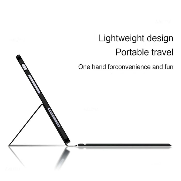 For vivo Pad6 Pro Leather Case + Touchpad Bluetooth-Compatible Keyboard (without Backlit) - Black - 5