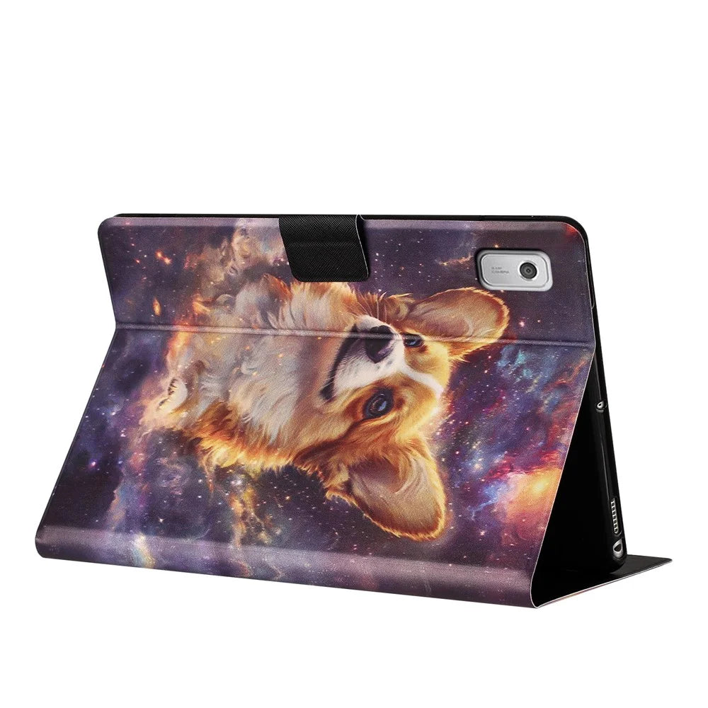 For Lenovo Tab M9 Tablet Case Litchi Texture TPU + PU Leather Protective Cover - Corgi - 4