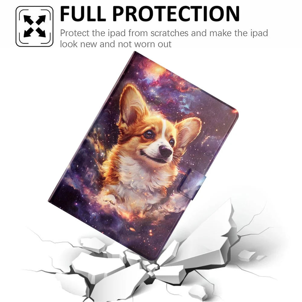 For Lenovo Tab M9 Tablet Case Litchi Texture TPU + PU Leather Protective Cover - Corgi - 7